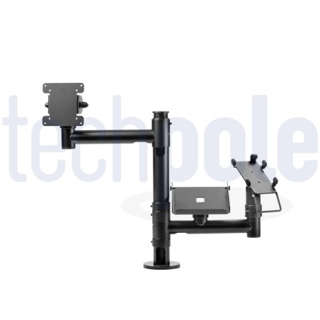 Solución para punto de venta con multibrazo para impresora y datáfono.
