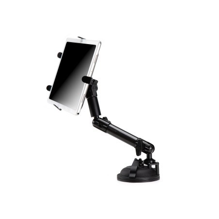 Universal tablet holder with suction mount for vehicles