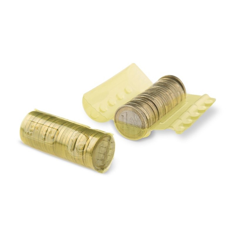 Bolsa 200 cartuchos para monedas euro. 25 blisters por tipo de moneda